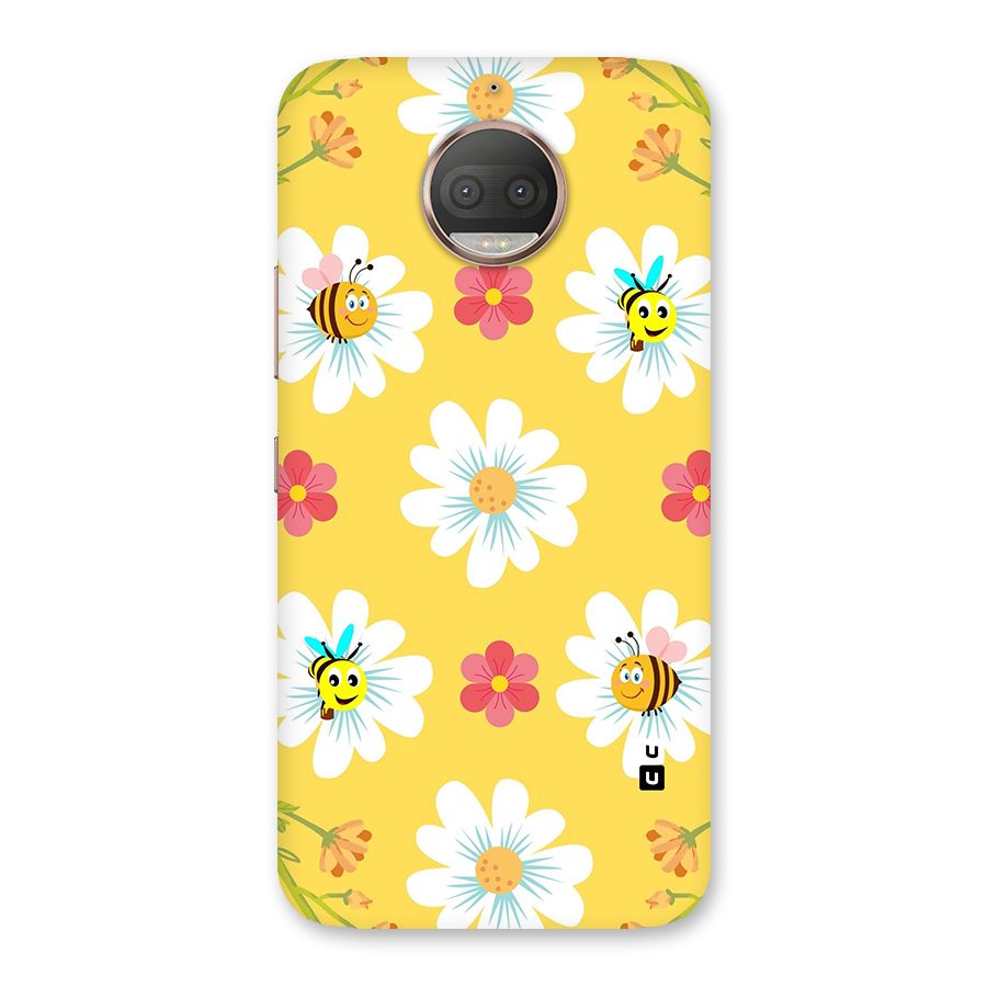 Happy Flowers Back Case for Moto G5s Plus