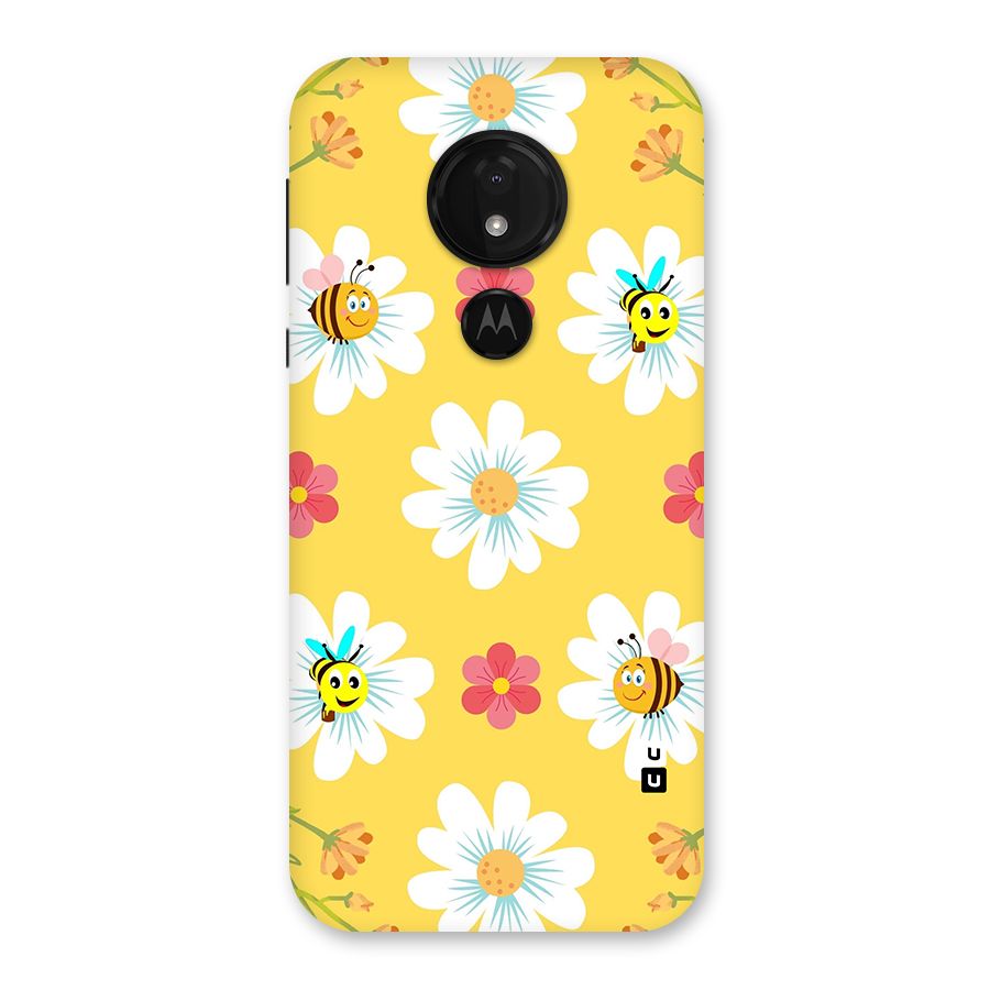 Happy Flowers Back Case for Moto G7 Power