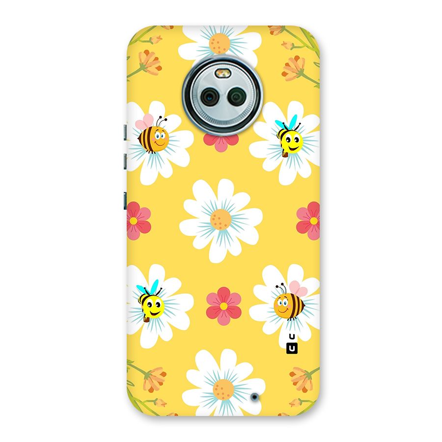 Happy Flowers Back Case for Moto X4