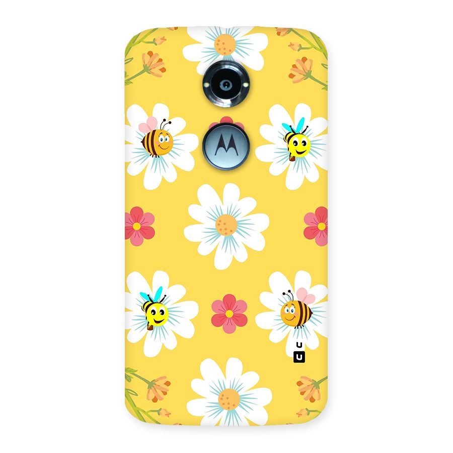Happy Flowers Back Case for Moto X 2nd Gen