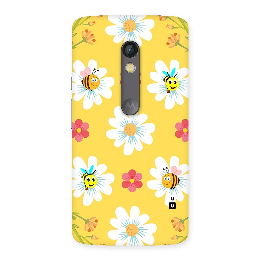 Happy Flowers Back Case for Moto X Play