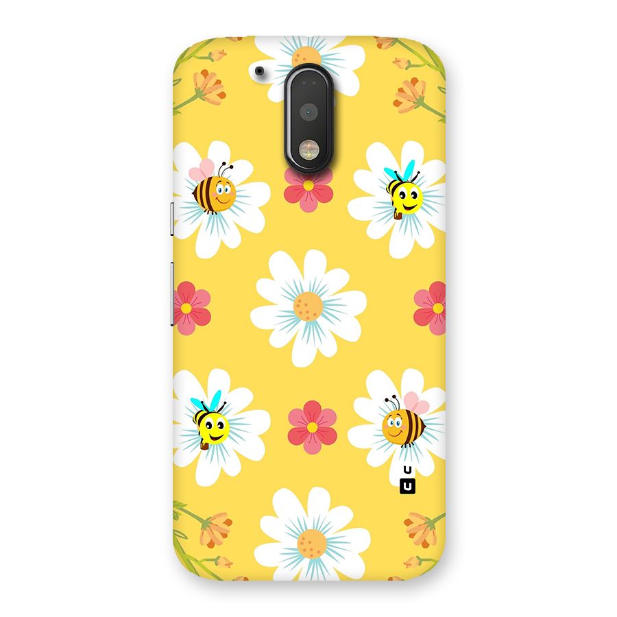 Happy Flowers Back Case for Motorola Moto G4 Plus
