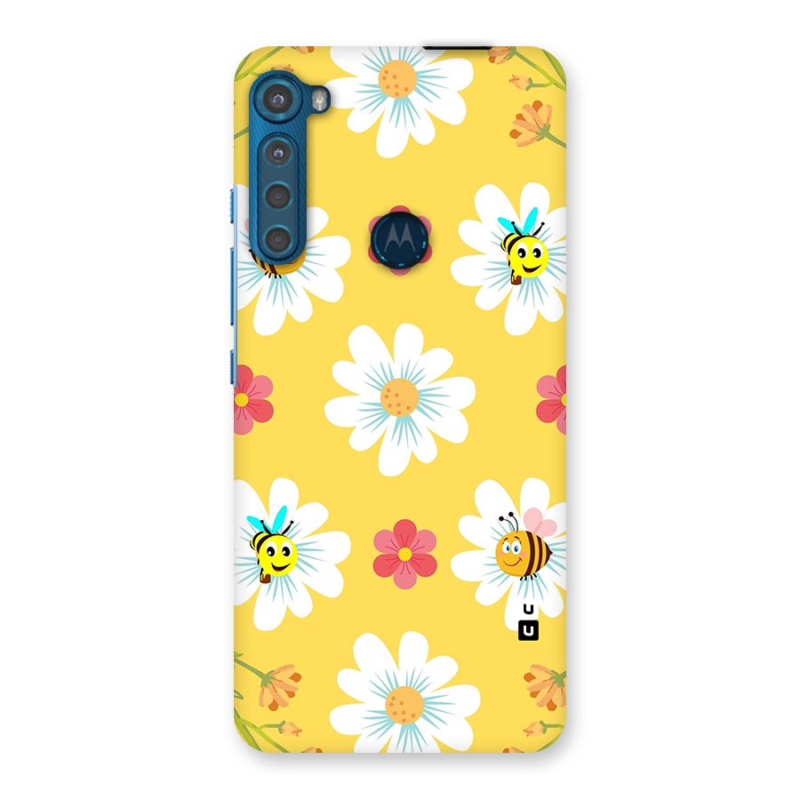 Happy Flowers Back Case for Motorola One Fusion Plus