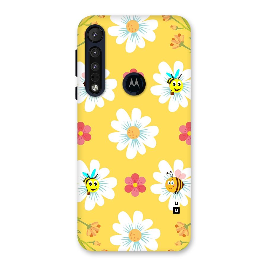 Happy Flowers Back Case for Motorola One Macro