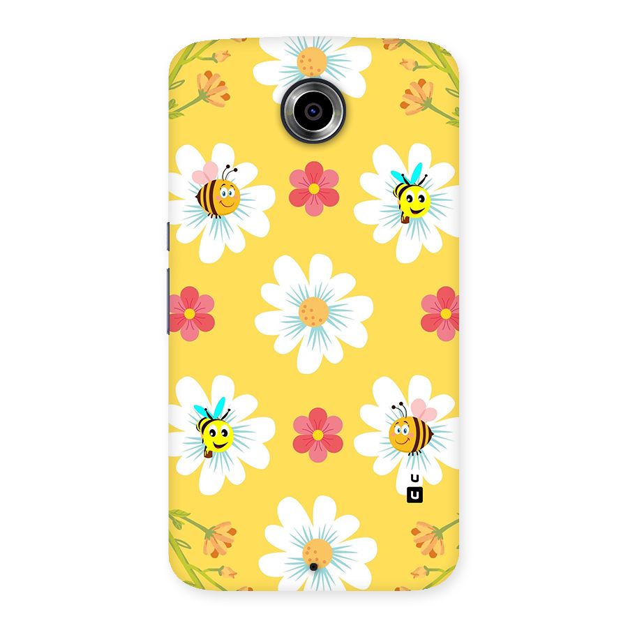 Happy Flowers Back Case for Nexsus 6
