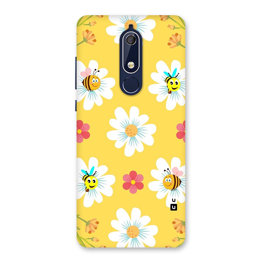 Happy Flowers Back Case for Nokia 5.1