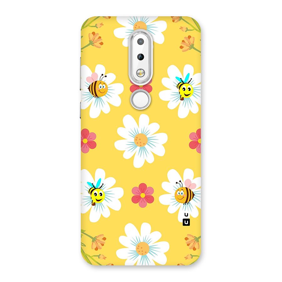 Happy Flowers Back Case for Nokia 6.1 Plus