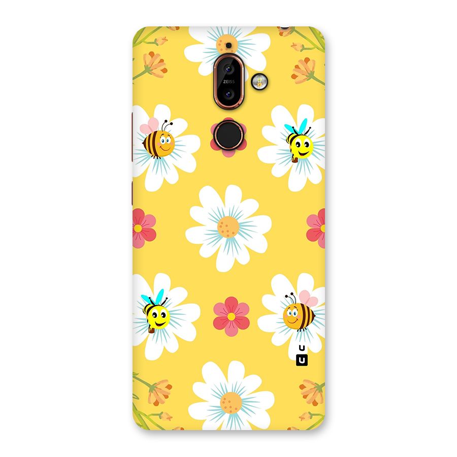 Happy Flowers Back Case for Nokia 7 Plus