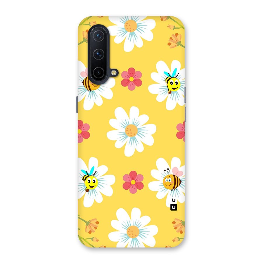 Happy Flowers Glass Back Case for OnePlus Nord CE 5G