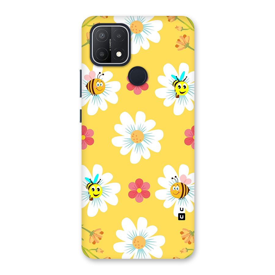 Happy Flowers Back Case for Oppo A15