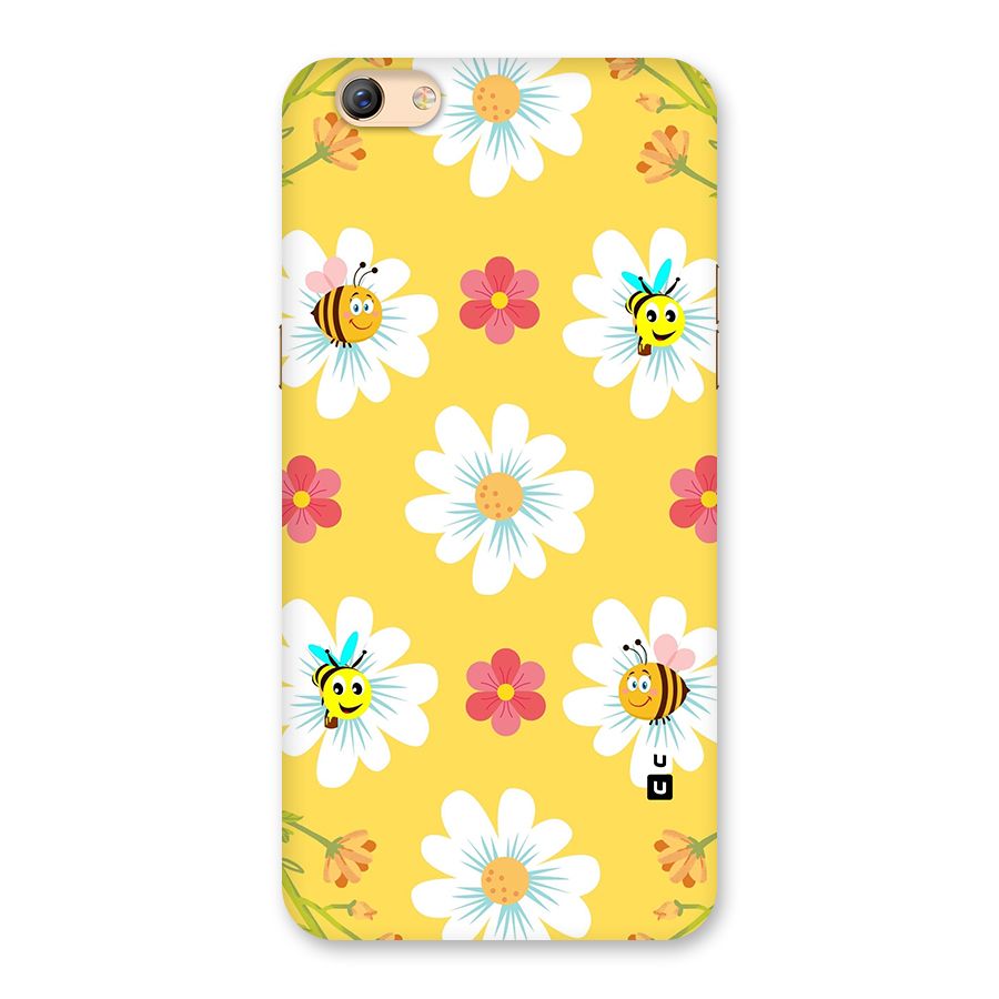 Happy Flowers Back Case for Oppo F3 Plus
