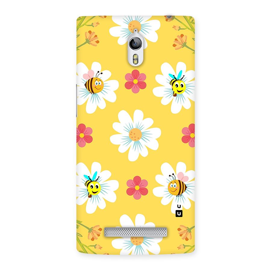 Happy Flowers Back Case for Oppo Find 7