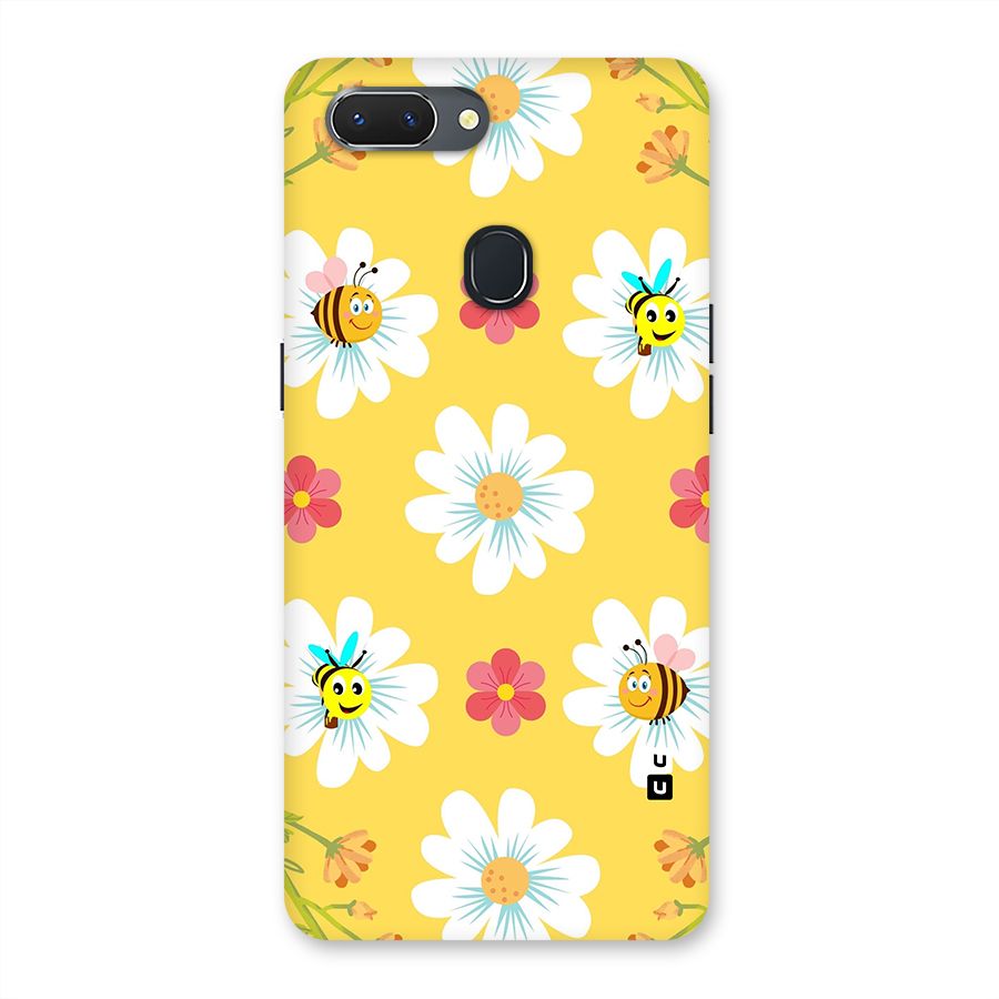 Happy Flowers Back Case for Oppo Realme 2