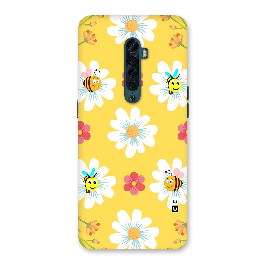 Happy Flowers Back Case for Oppo Reno2