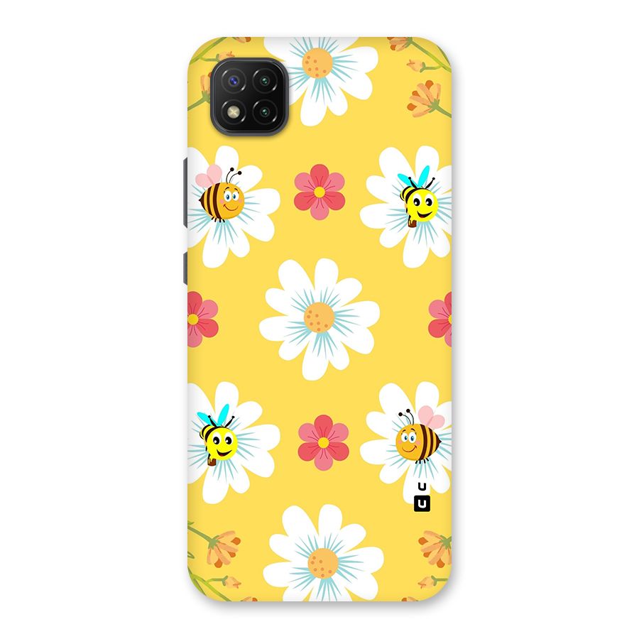 Happy Flowers Back Case for Poco C3