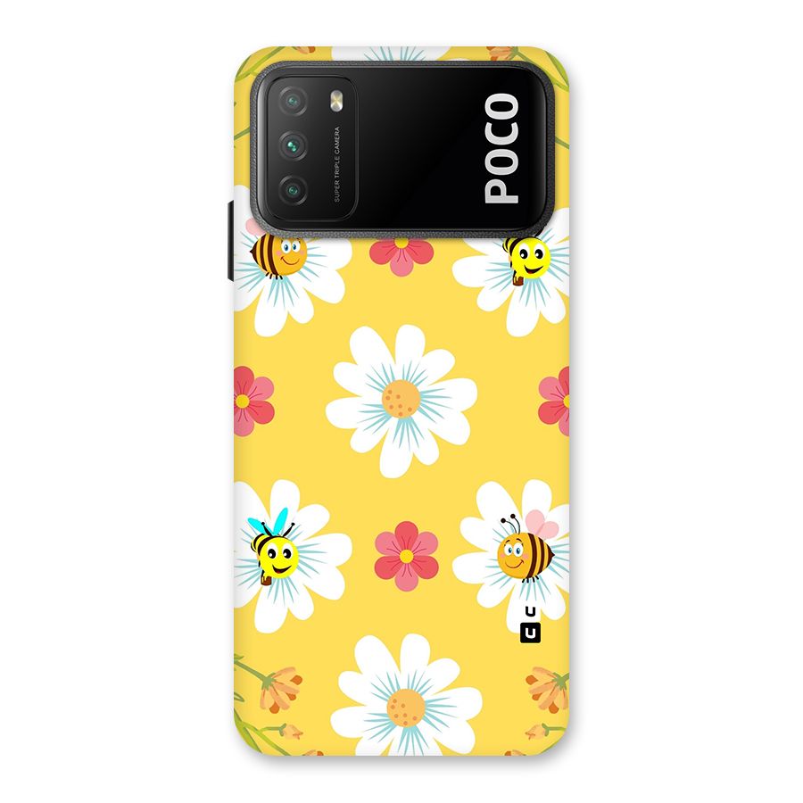 Happy Flowers Back Case for Poco M3