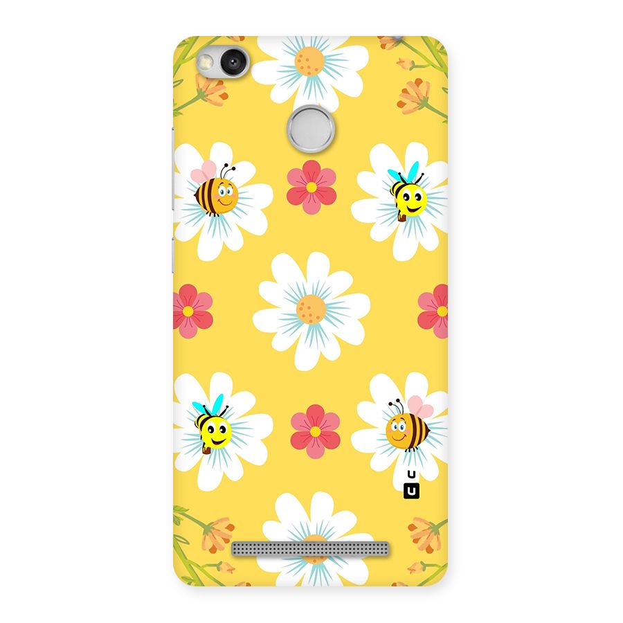 Happy Flowers Back Case for Redmi 3S Prime