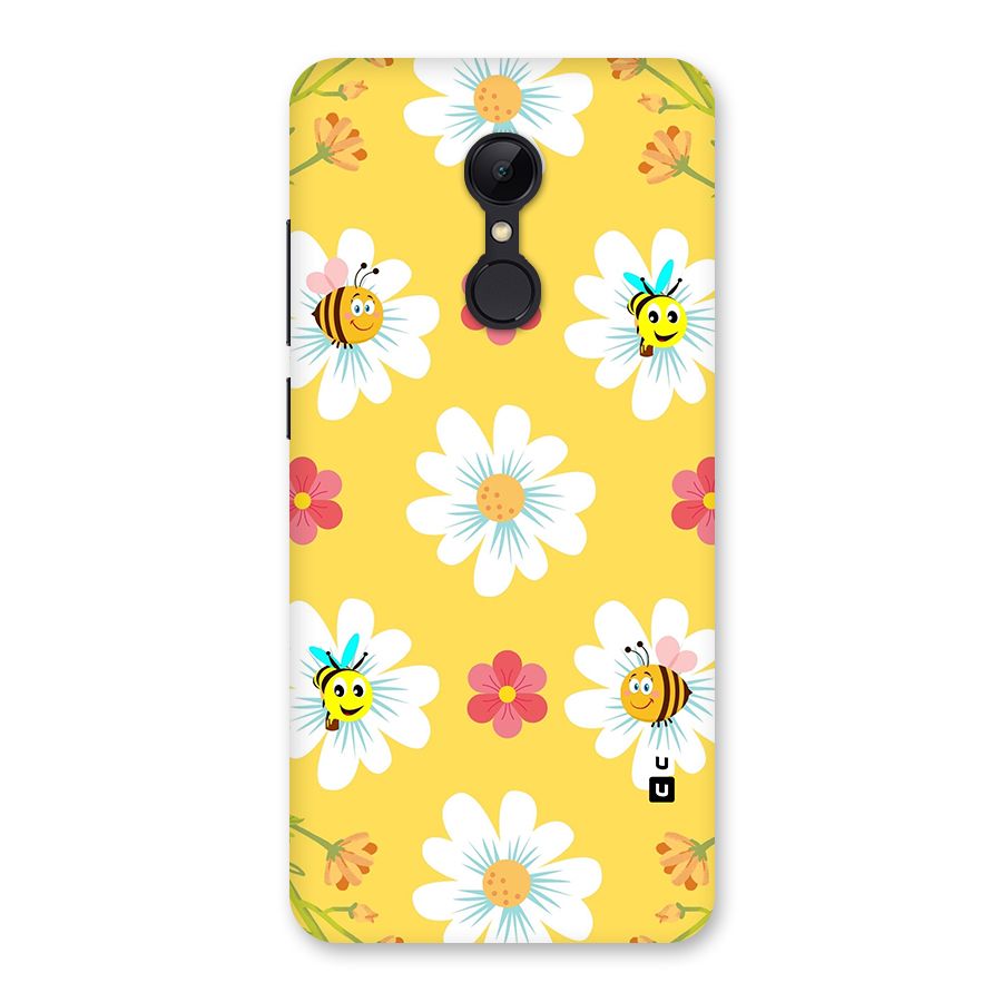 Happy Flowers Back Case for Redmi 5