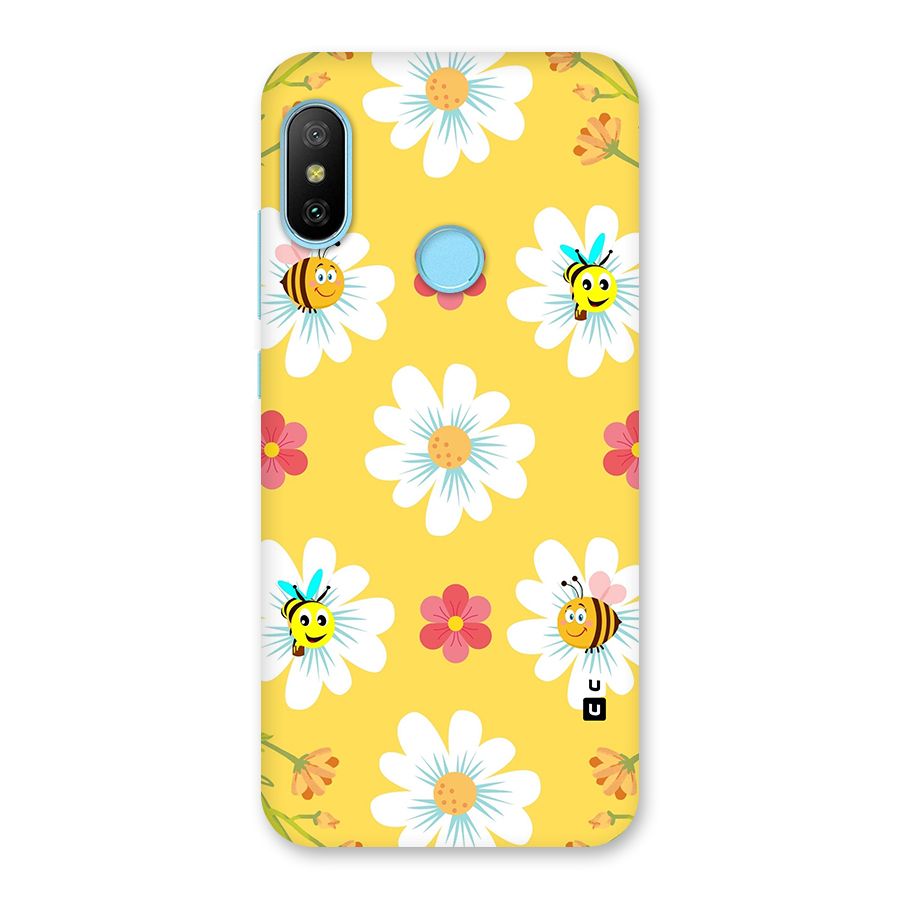 Happy Flowers Back Case for Redmi 6 Pro