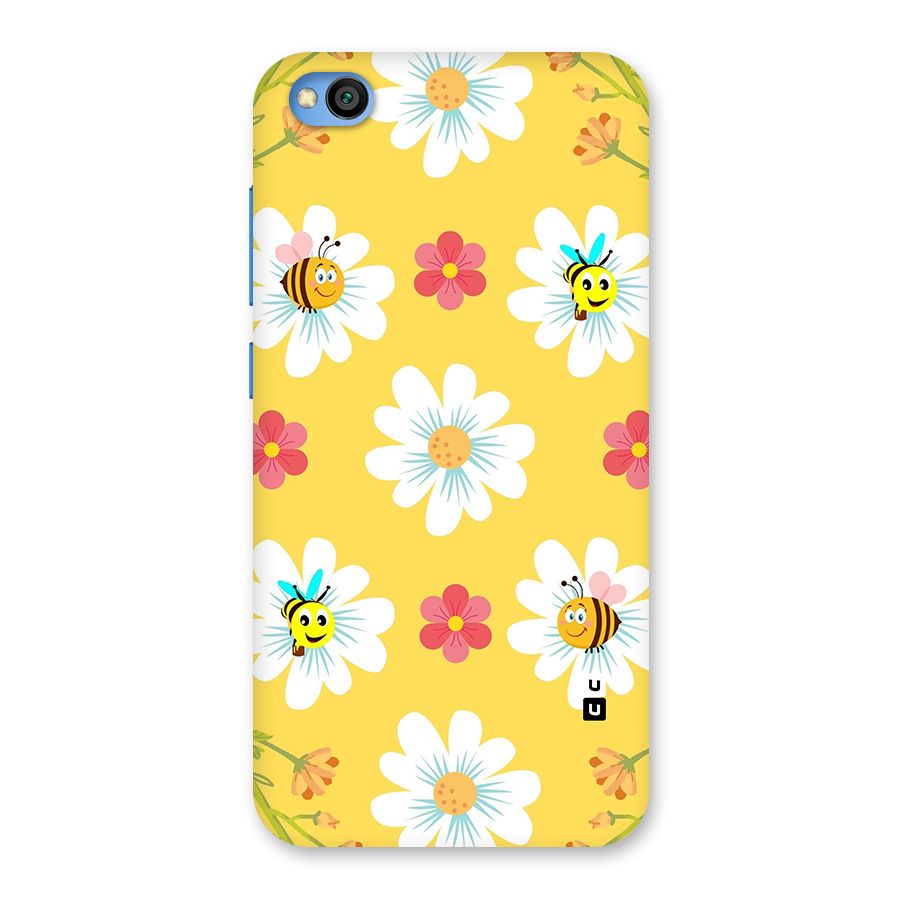 Happy Flowers Back Case for Redmi Go