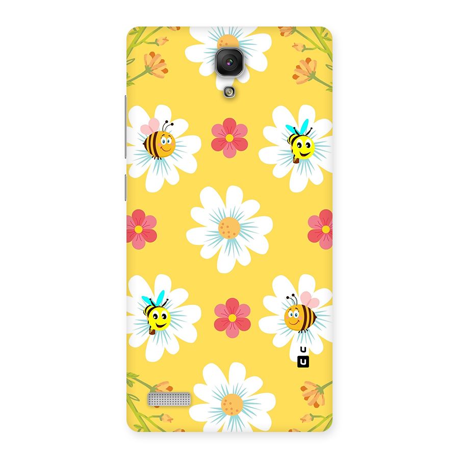 Happy Flowers Back Case for Redmi Note Prime