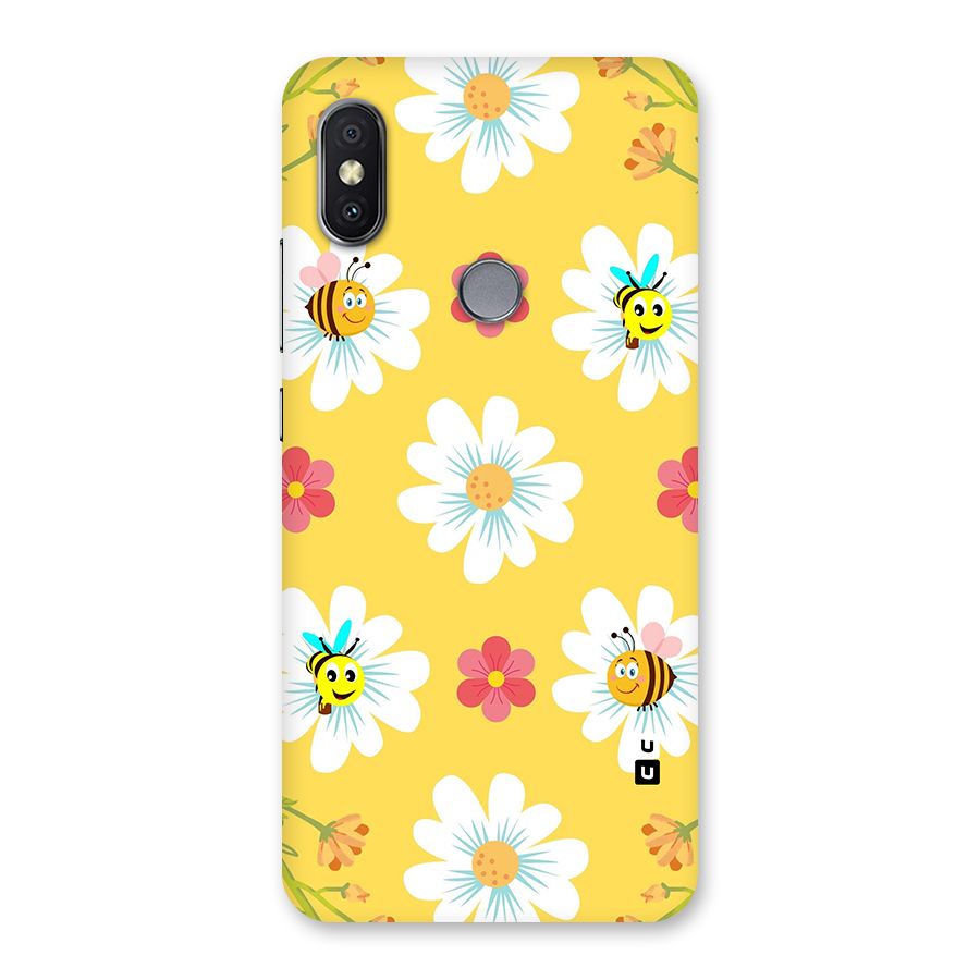 Happy Flowers Back Case for Redmi Y2