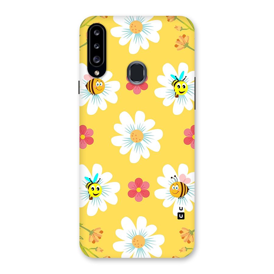 Happy Flowers Back Case for Samsung Galaxy A20s