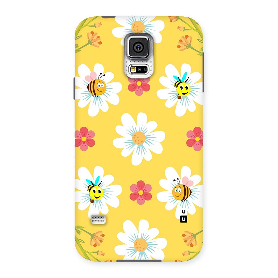Happy Flowers Back Case for Samsung Galaxy S5