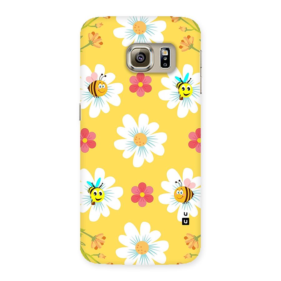 Happy Flowers Back Case for Samsung Galaxy S6 Edge