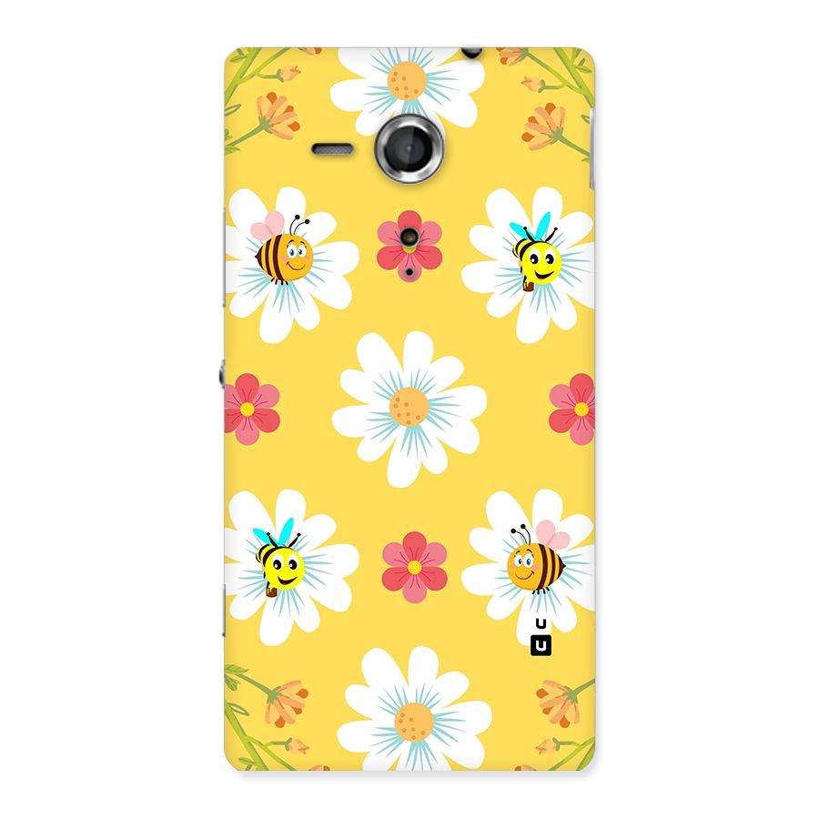 Happy Flowers Back Case for Sony Xperia SP
