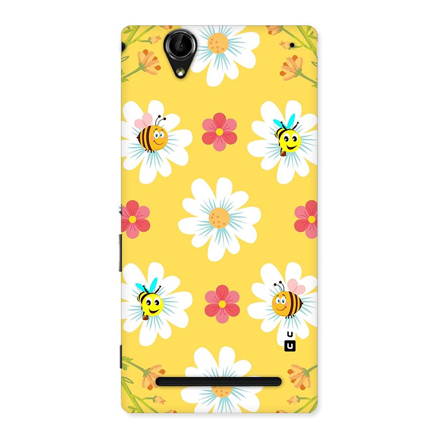 Happy Flowers Back Case for Sony Xperia T2
