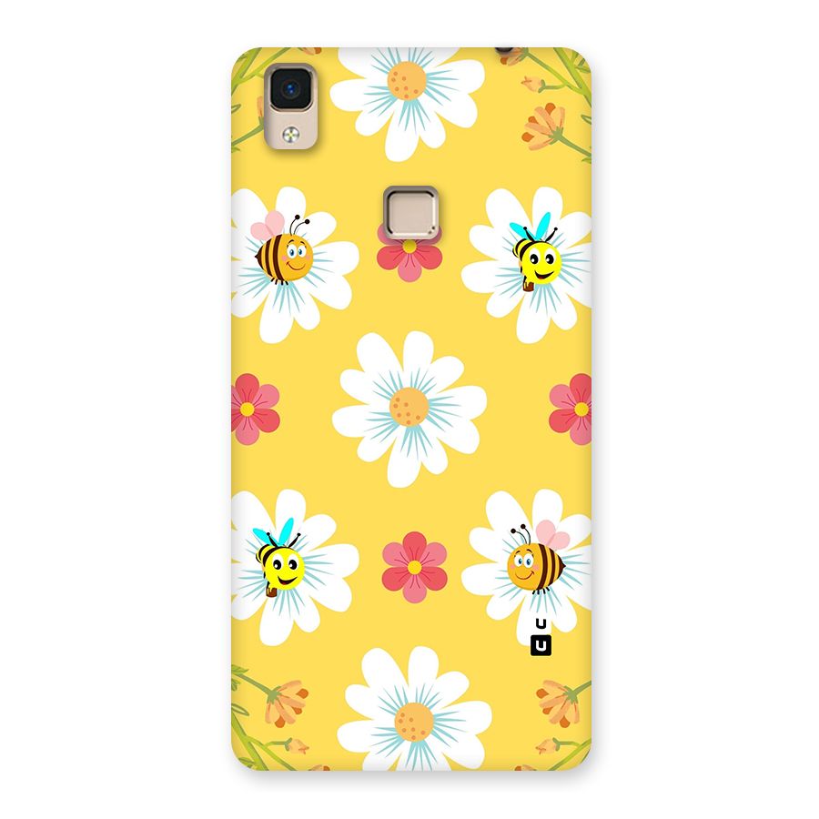 Happy Flowers Back Case for V3 Max