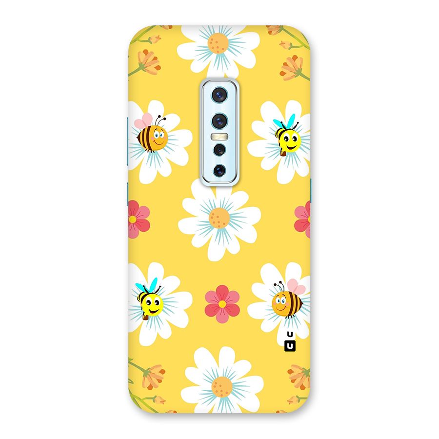 Happy Flowers Back Case for Vivo V17 Pro