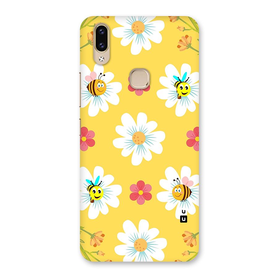 Happy Flowers Back Case for Vivo V9 Youth