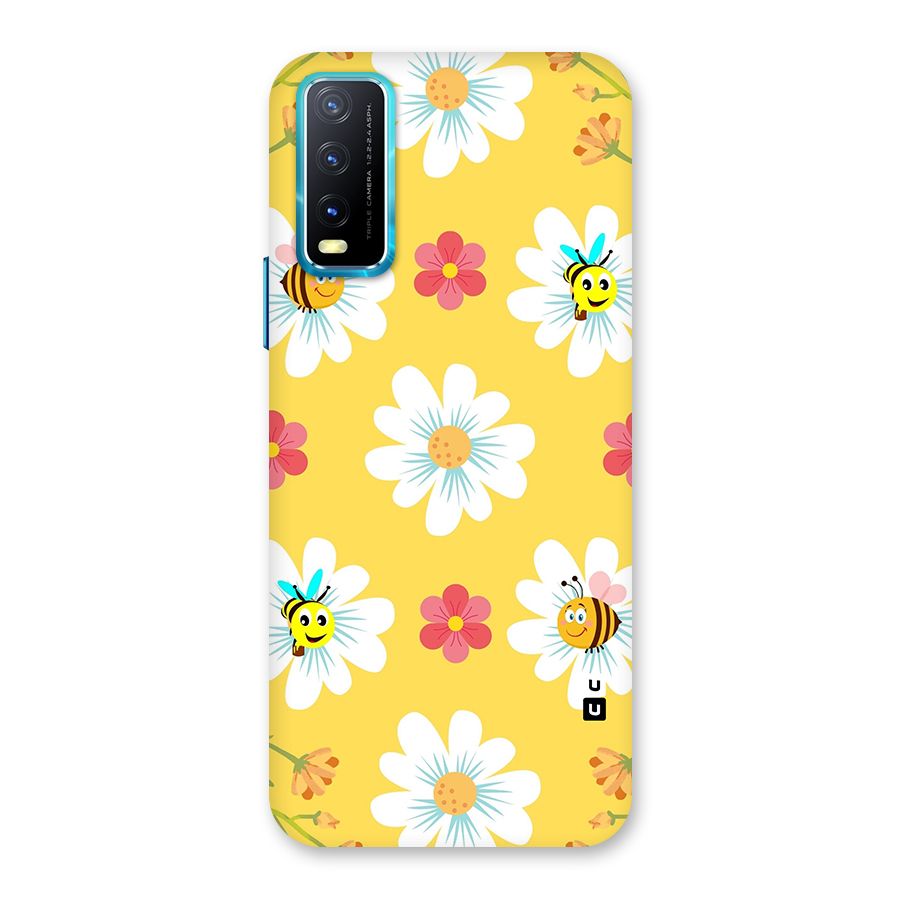 Happy Flowers Back Case for Vivo Y20G