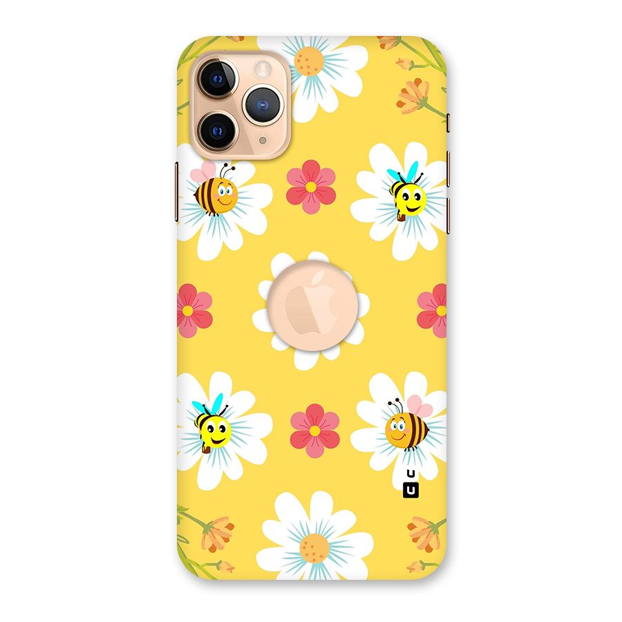 Happy Flowers Back Case for iPhone 11 Pro Max Logo Cut