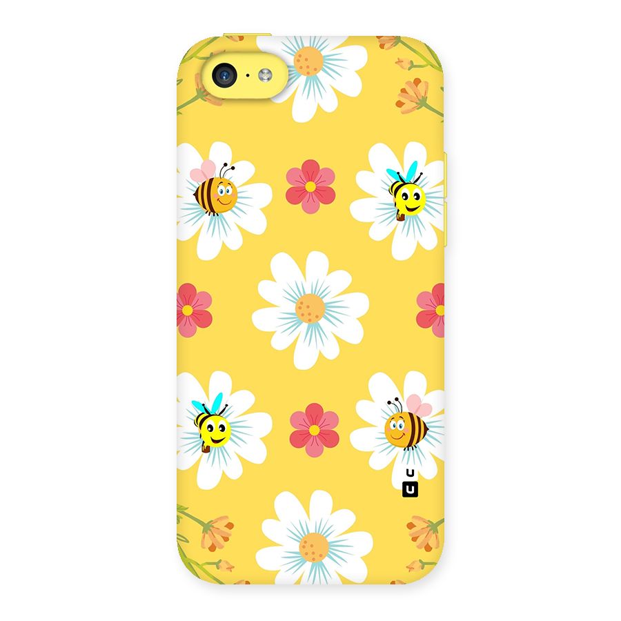 Happy Flowers Back Case for iPhone 5C