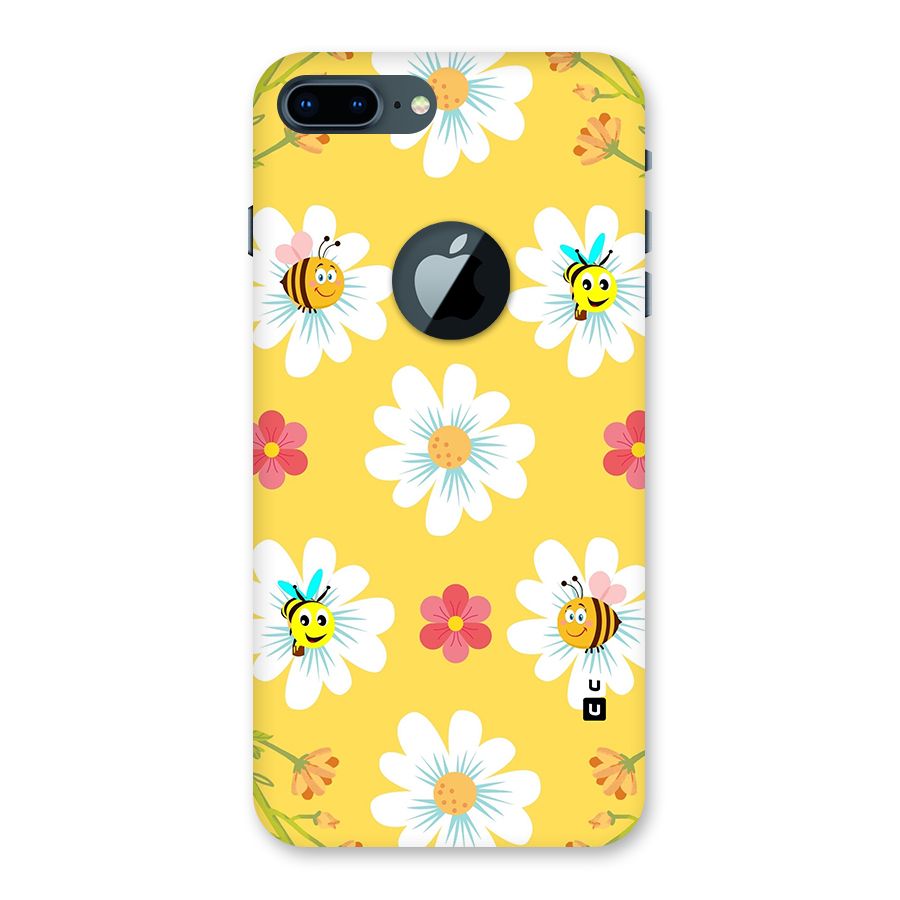 Happy Flowers Back Case for iPhone 7 Plus Logo Cut