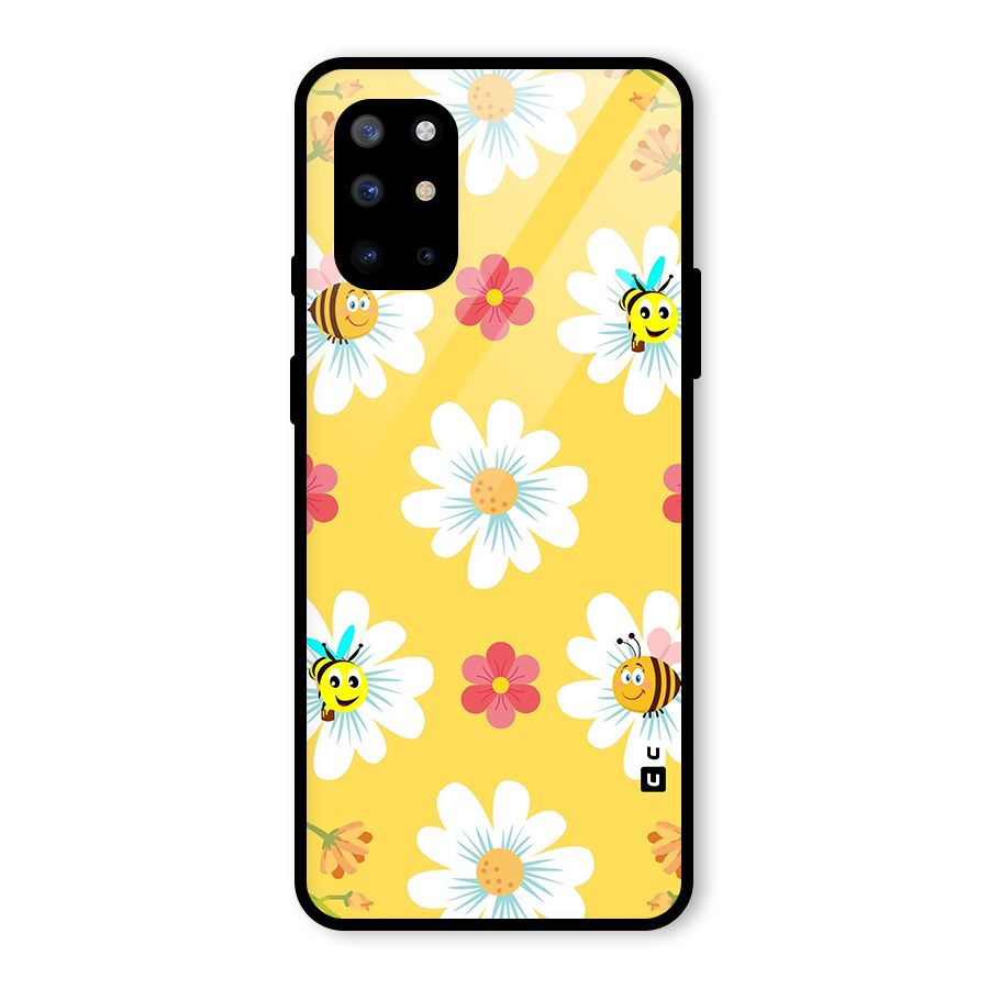 Happy Flowers Glass Back Case for OnePlus 8T