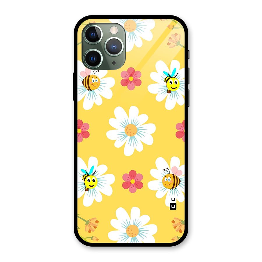 Happy Flowers Glass Back Case for iPhone 11 Pro