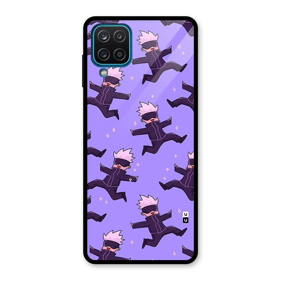 Happy Gojo Glass Back Case for Galaxy A12
