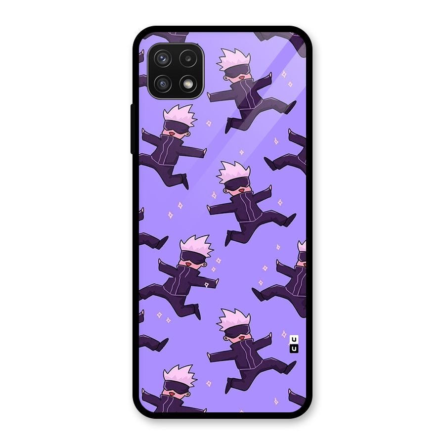 Happy Gojo Glass Back Case for Galaxy A22 5G