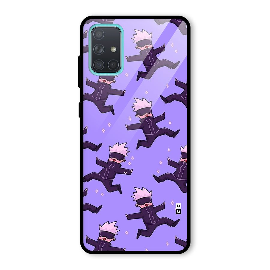 Happy Gojo Glass Back Case for Galaxy A71