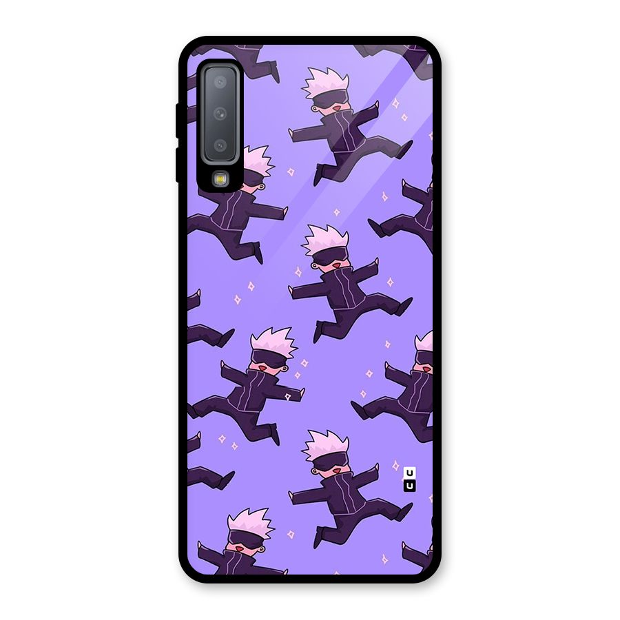 Happy Gojo Glass Back Case for Galaxy A7 (2018)