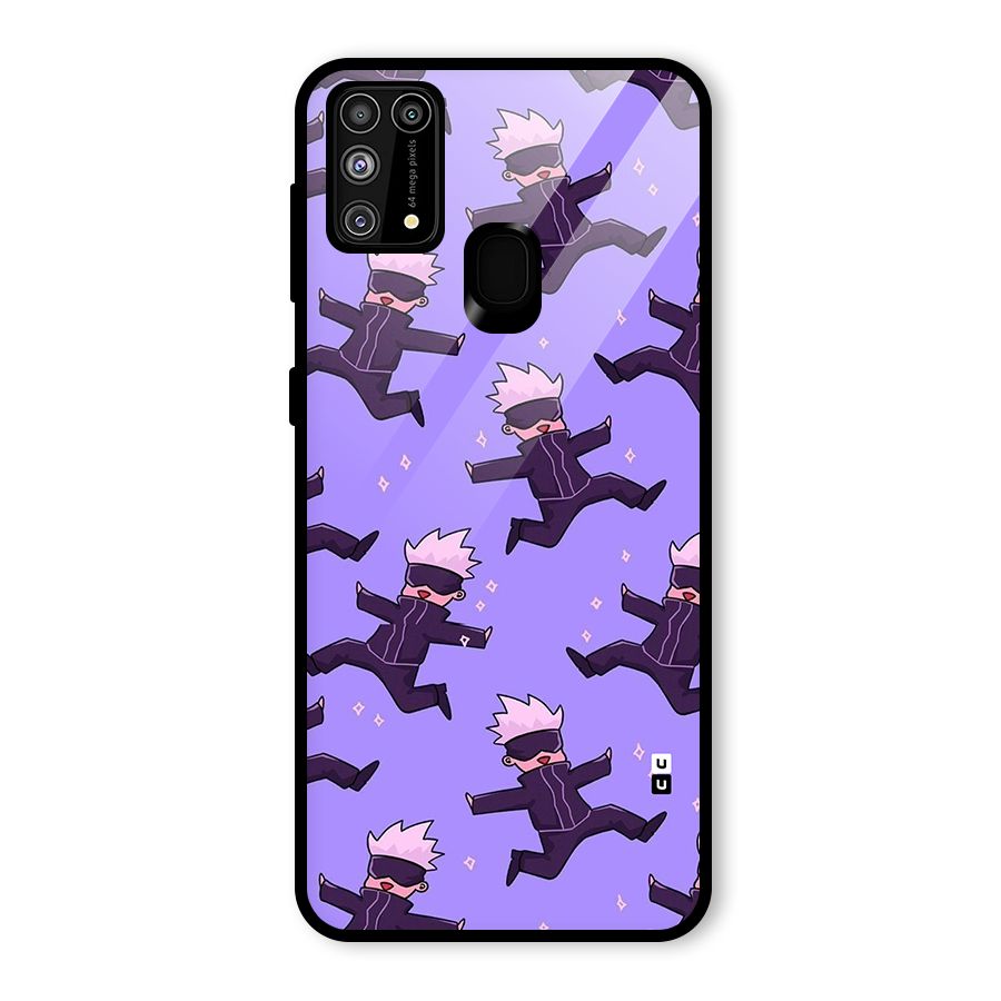 Happy Gojo Glass Back Case for Galaxy F41