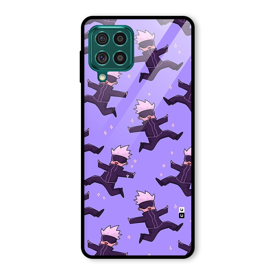 Happy Gojo Glass Back Case for Galaxy F62