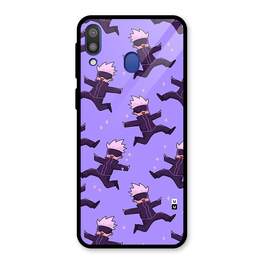 Happy Gojo Glass Back Case for Galaxy M20