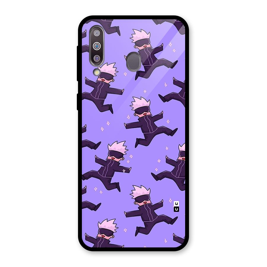 Happy Gojo Glass Back Case for Galaxy M30