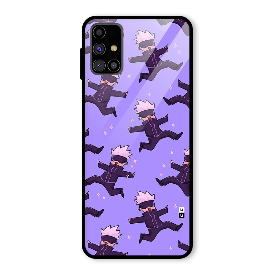 Happy Gojo Glass Back Case for Galaxy M31s