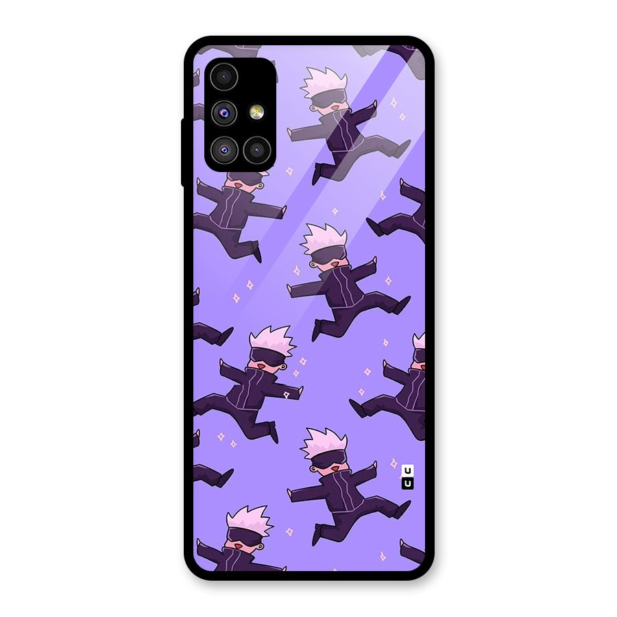 Happy Gojo Glass Back Case for Galaxy M51